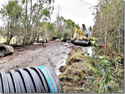 Municipalidad de Villarrica instala alcantarilla en importante sector rural de la comuna